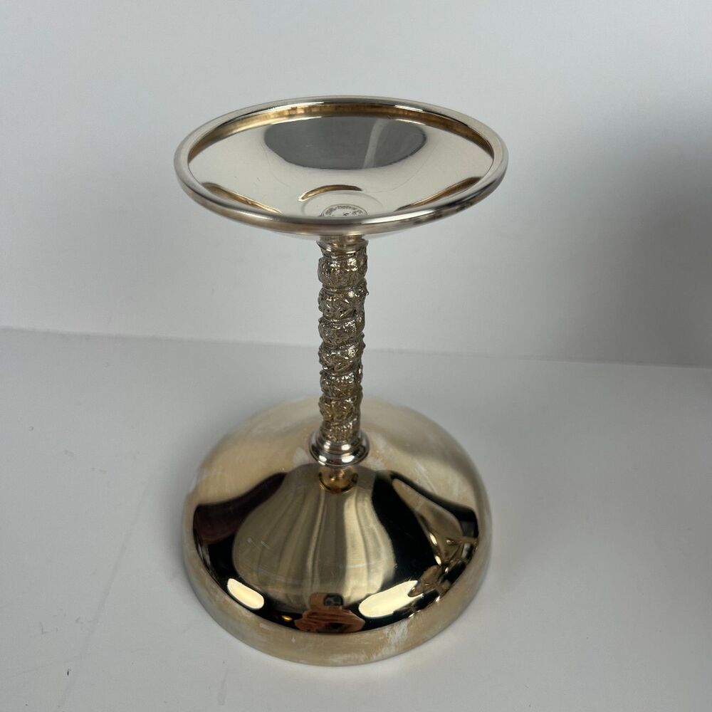 Vtg Roma SL Madrid Spain EP SS Silver Plate Champagne Coupe Set 6 Grape Stem - Picture 15 of 15